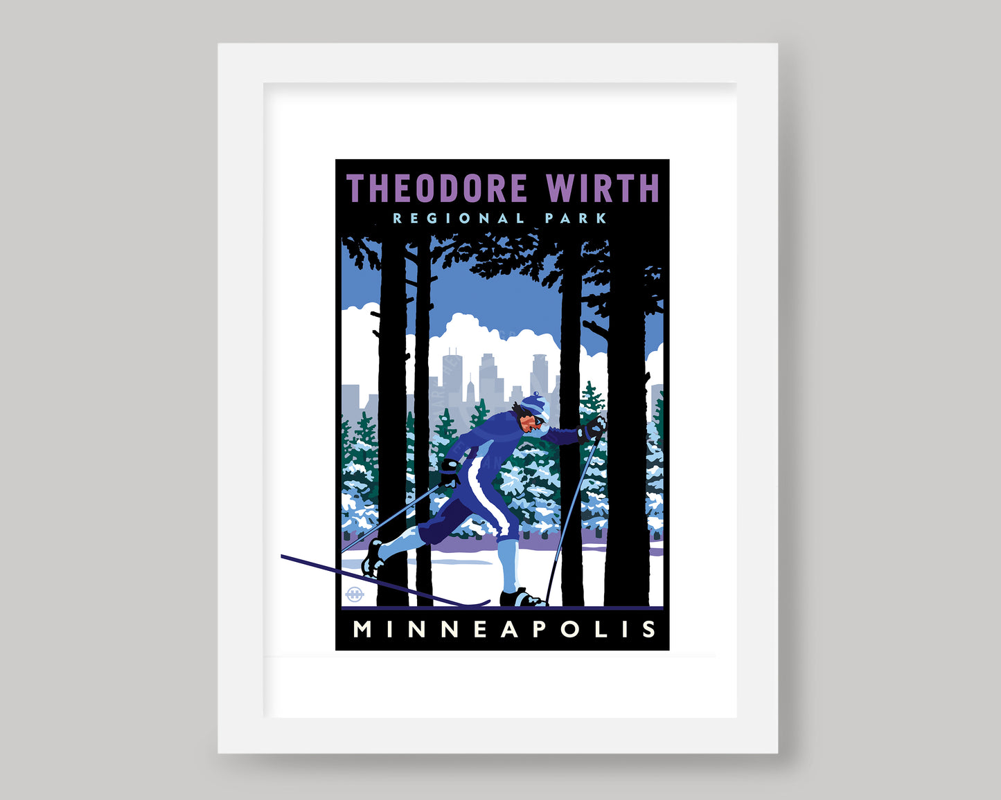 THEODORE WIRTH CROSS COUNTRY SKIING || MINNESOTA LANDMARK ART PRINT