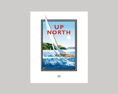UP NORTH SUMMER SERIES- SAILING || LANDMARK ART PRINT