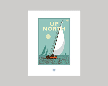 UP NORTH SUMMER SERIES- TEAL SKY SAILING || LANDMARK ART PRINT