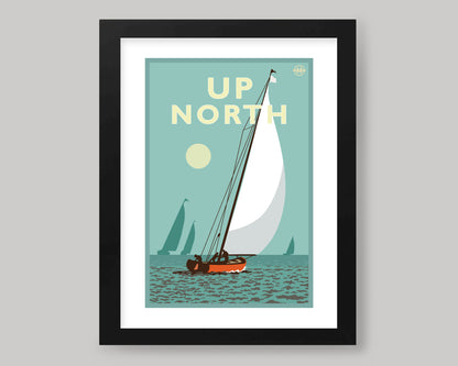 UP NORTH SUMMER SERIES- TEAL SKY SAILING || LANDMARK ART PRINT