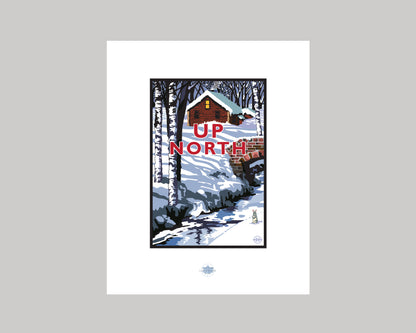 UP NORTH WINTER SERIES- SNOW BUNNY || MINNESOTA LANDMARK ART PRINT