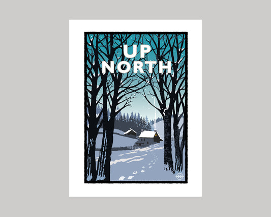 UP NORTH WINTER SERIES- CRISP WINTER MORNING || MINNESOTA LANDMARK ART PRINT