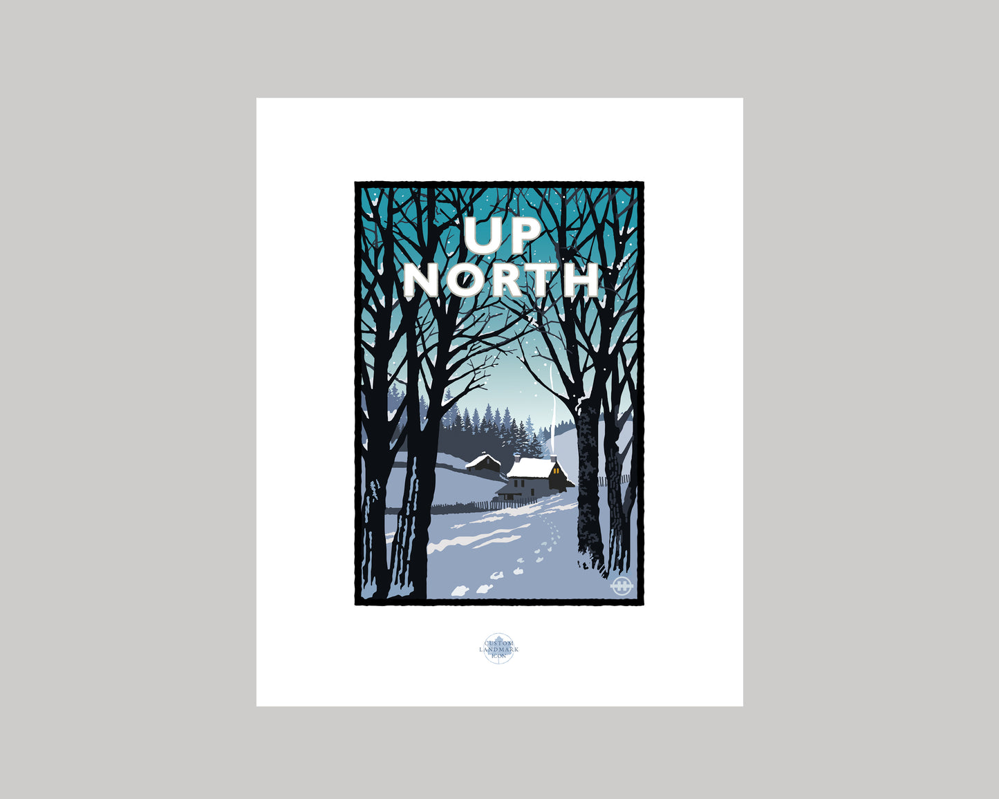 UP NORTH WINTER SERIES- CRISP WINTER MORNING || MINNESOTA LANDMARK ART PRINT