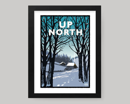 UP NORTH WINTER SERIES- CRISP WINTER MORNING || MINNESOTA LANDMARK ART PRINT