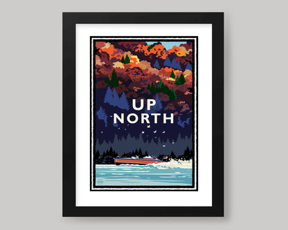 UP NORTH SUMMER SERIES- FALL BOAT RIDE || LANDMARK ART PRINT