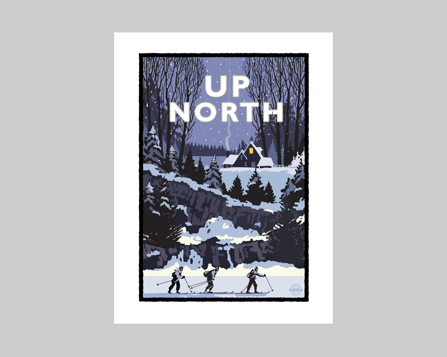 UP NORTH WINTER SERIES- CROSS COUNTRY SKIING || MINNESOTA LANDMARK ART PRINT