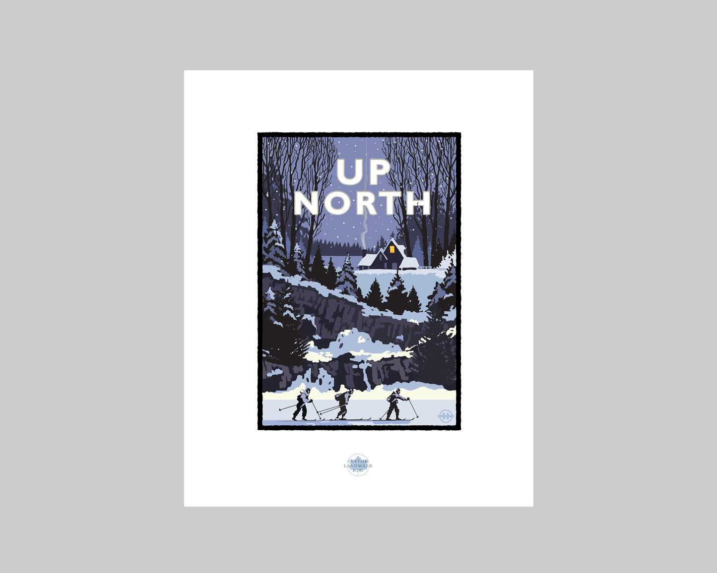 UP NORTH WINTER SERIES- CROSS COUNTRY SKIING || MINNESOTA LANDMARK ART PRINT