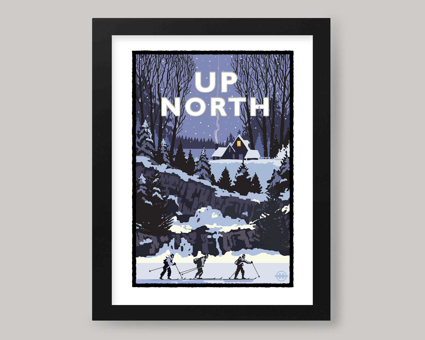 UP NORTH WINTER SERIES- CROSS COUNTRY SKIING || MINNESOTA LANDMARK ART PRINT