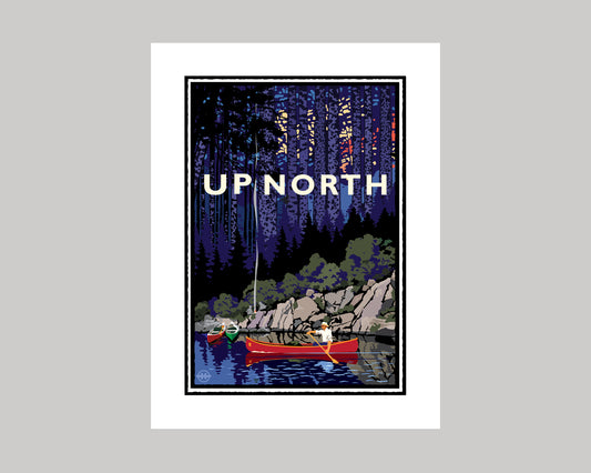 UP NORTH SUMMER SERIES- CAMP BONFIRE || LANDMARK ART PRINT