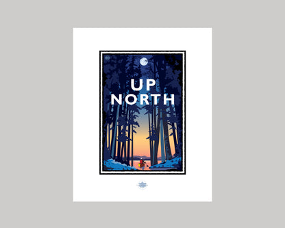 UP NORTH SUMMER SERIES- SUNSET CANOE || LANDMARK ART PRINT