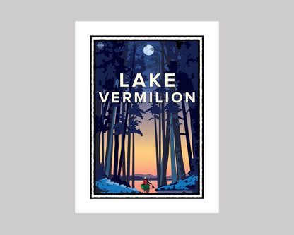 LAKE VERMILION PADDLE OUT AT SUNRISE || MINNESOTA LANDMARK ART PRINT