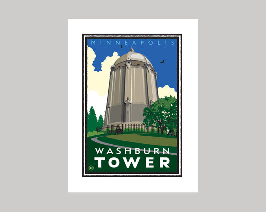 WASHBURN TOWER || MINNESOTA LANDMARK ART PRINT