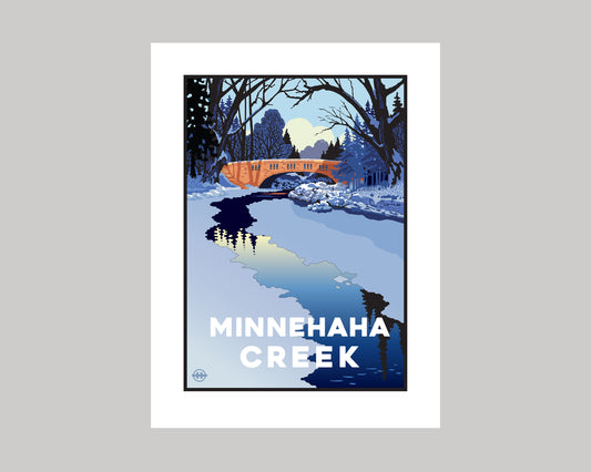 MINNEHAHA CREEK WINTER || MINNESOTA LANDMARK ART PRINT