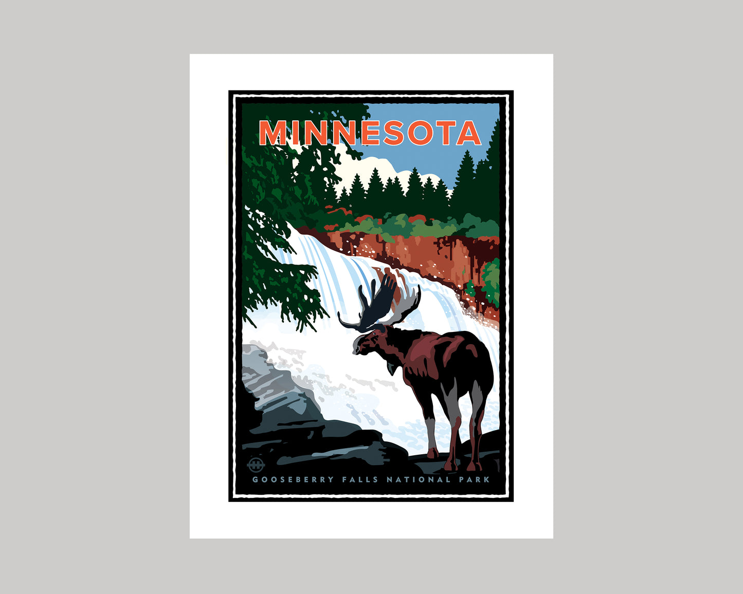 THE MAJESTIC MINNESOTA MOOSE || MINNESOTA LANDMARK ART PRINT