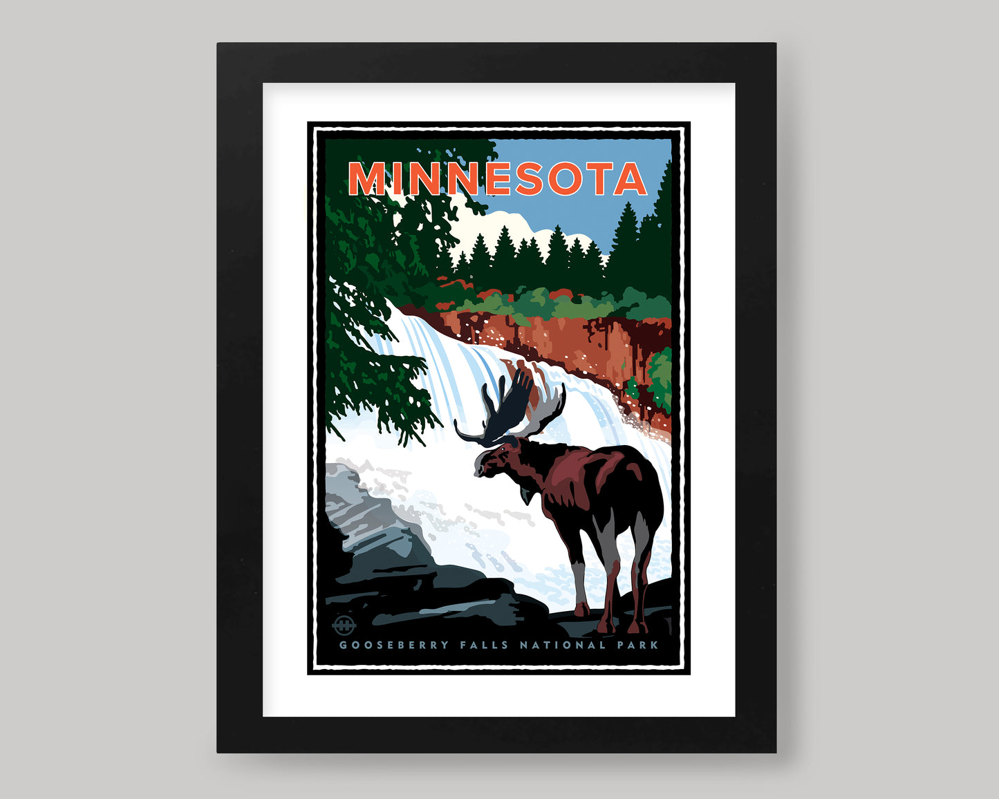 THE MAJESTIC MINNESOTA MOOSE || MINNESOTA LANDMARK ART PRINT