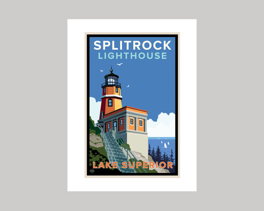 SPLIT ROCK LIGHTHOUSE STAIRWAY || MINNESOTA LANDMARK ART PRINT