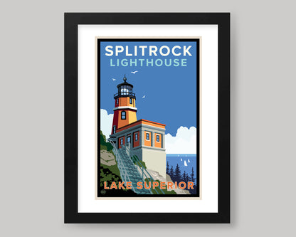 SPLIT ROCK LIGHTHOUSE STAIRWAY || MINNESOTA LANDMARK ART PRINT