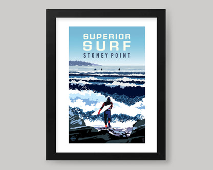 SUPERIOR SURF STONEY POINT || MINNESOTA LANDMARK ART PRINT