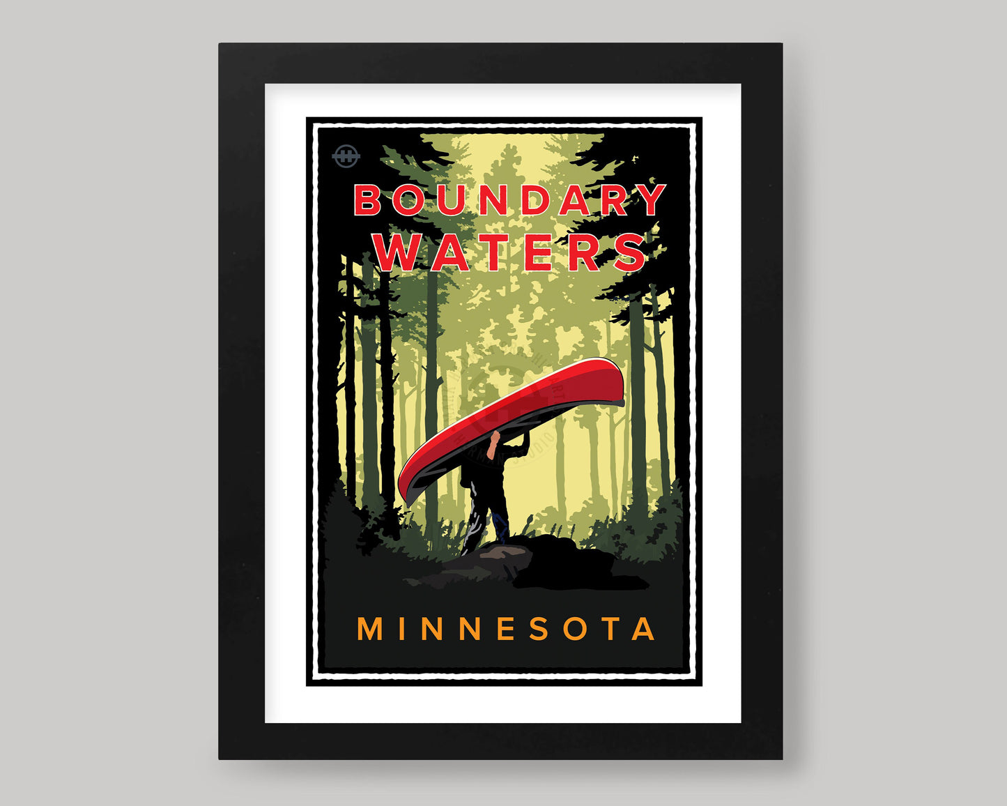 BOUNDARY WATERS PORTAGE THROUGH THE WOODS || MINNESOTA LANDMARK ART PRINT