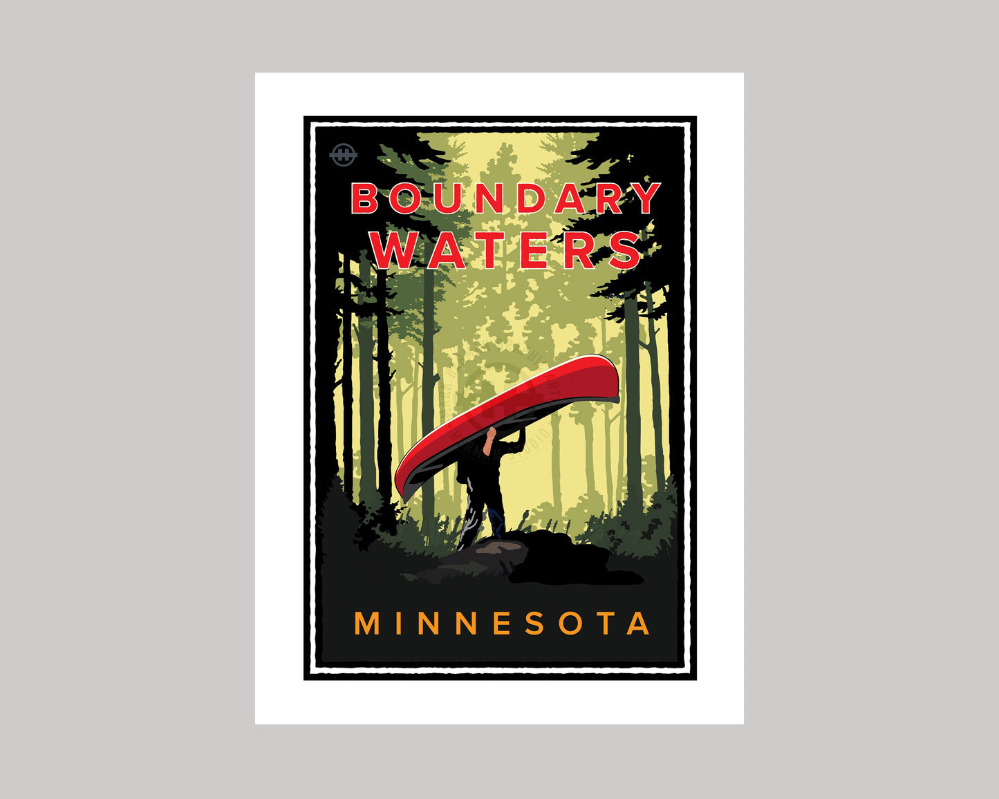 BOUNDARY WATERS PORTAGE THROUGH THE WOODS || MINNESOTA LANDMARK ART PRINT