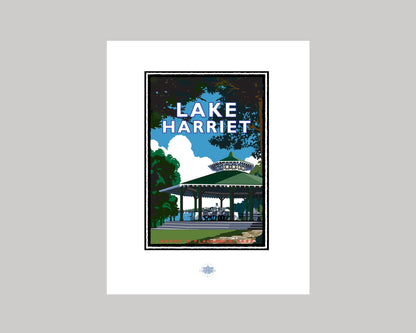 LAKE HARRIET BEARDS PLAISANCE || MINNESOTA LANDMARK ART PRINT