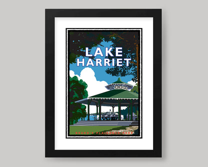 LAKE HARRIET BEARDS PLAISANCE || MINNESOTA LANDMARK ART PRINT