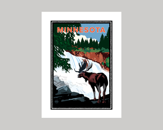 THE MAJESTIC MINNESOTA MOOSE || MINNESOTA LANDMARK ART PRINT