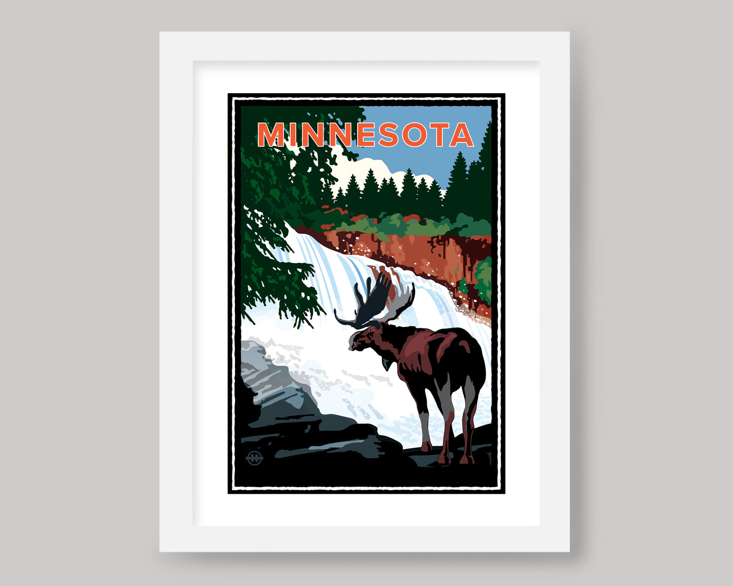 THE MAJESTIC MINNESOTA MOOSE || MINNESOTA LANDMARK ART PRINT