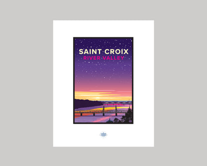 ST. CROIX RIVER VALLEY SUNRISE || MINNESOTA LANDMARK ART PRINT