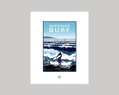 SUPERIOR SURF  || MINNESOTA LANDMARK ART PRINT