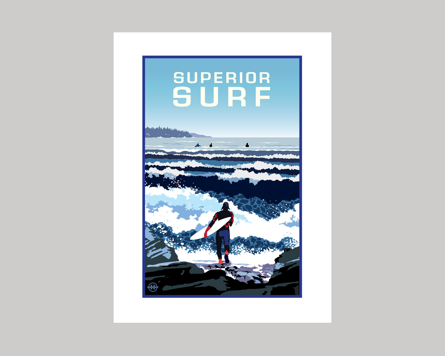 SUPERIOR SURF  || MINNESOTA LANDMARK ART PRINT