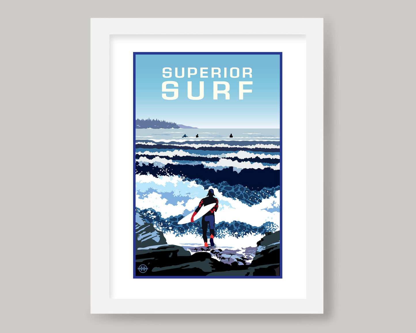 SUPERIOR SURF  || MINNESOTA LANDMARK ART PRINT