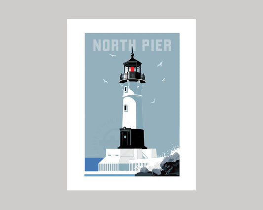 DULUTH HARBOR NORTH PIER LIGHTHOUSE DAY || MINNESOTA LANDMARK ART PRINT