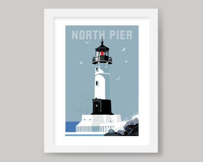 DULUTH HARBOR NORTH PIER LIGHTHOUSE DAY || MINNESOTA LANDMARK ART PRINT