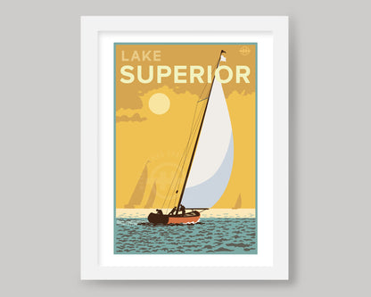 SUPERIOR SAILING AT GOLDEN HOUR || MINNESOTA LANDMARK ART PRINT