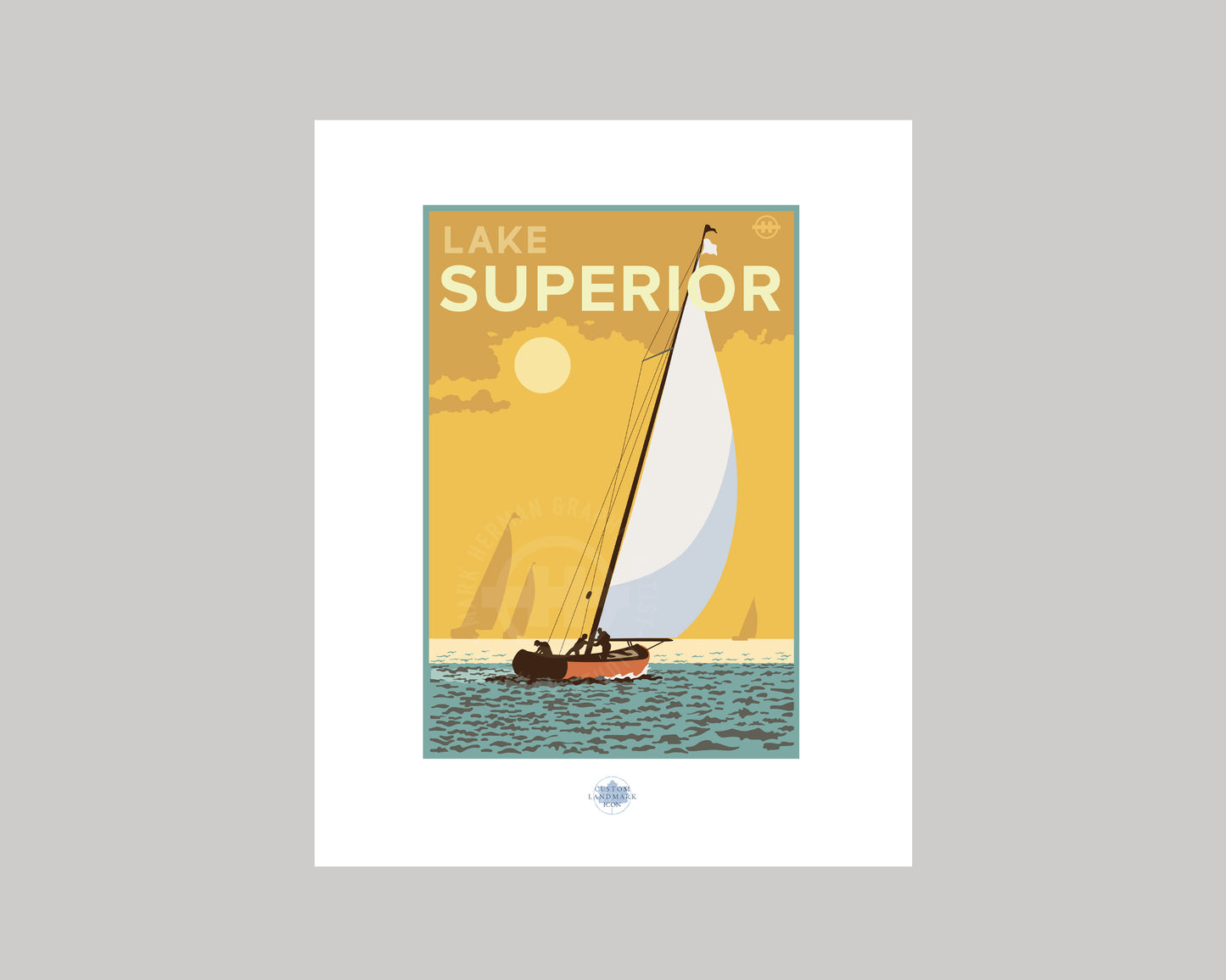 SUPERIOR SAILING AT GOLDEN HOUR || MINNESOTA LANDMARK ART PRINT